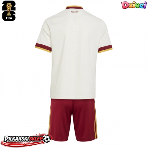 Hiszpania Koszulka Wyjazdowa dzieci MŚ 2026 Krótki Rękaw (+ krótkie spodenki)