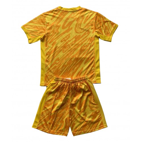 Holandia Bramkarskie Koszulka Wyjazdowa dzieci ME 2024 Krótki Rękaw (+ krótkie spodenki)