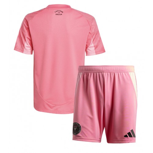 Inter Miami Koszulka Podstawowa dzieci 2025-26 Krótki Rękaw (+ krótkie spodenki)