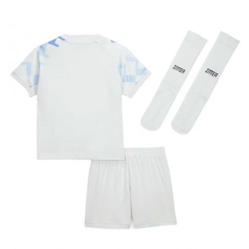 Inter Milan Koszulka Wyjazdowa dzieci 2025-26 Krótki Rękaw (+ krótkie spodenki)