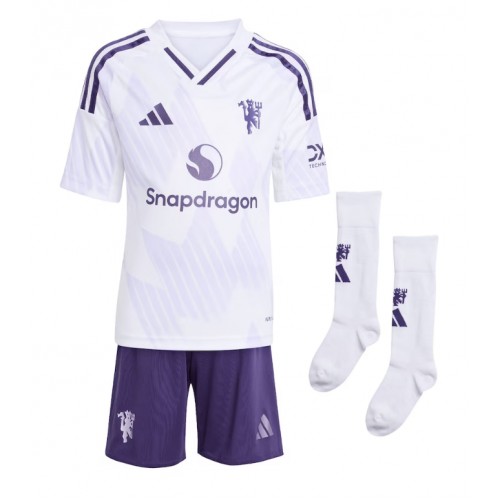 Manchester United Casemiro #18 Koszulka Wyjazdowa dzieci 2025-26 Krótki Rękaw (+ krótkie spodenki)