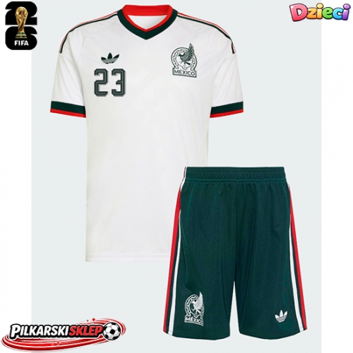 Meksyk Jesus Gallardo #23 Koszulka Wyjazdowa dzieci MŚ 2026 Krótki Rękaw (+ krótkie spodenki)