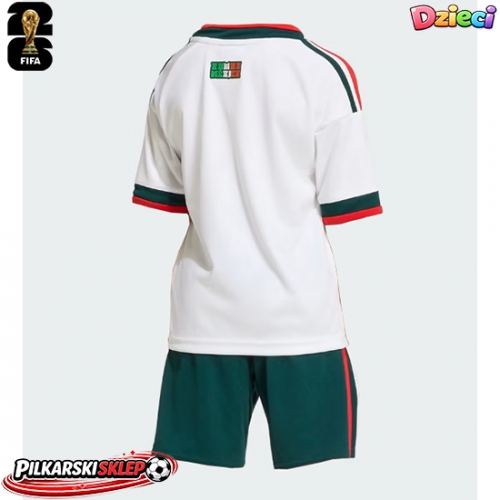Meksyk Koszulka Wyjazdowa dzieci MŚ 2026 Krótki Rękaw (+ krótkie spodenki)