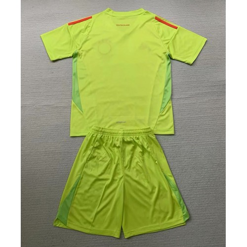 Niemcy Bramkarskie Koszulka Wyjazdowa dzieci ME 2024 Krótki Rękaw (+ krótkie spodenki)