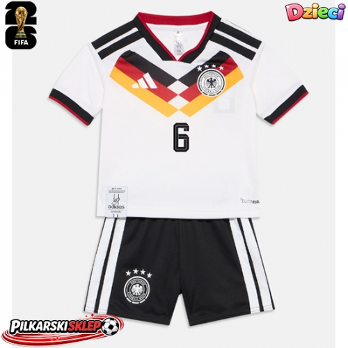 Niemcy Joshua Kimmich #6 Koszulka Podstawowa dzieci MŚ 2026 Krótki Rękaw (+ krótkie spodenki)