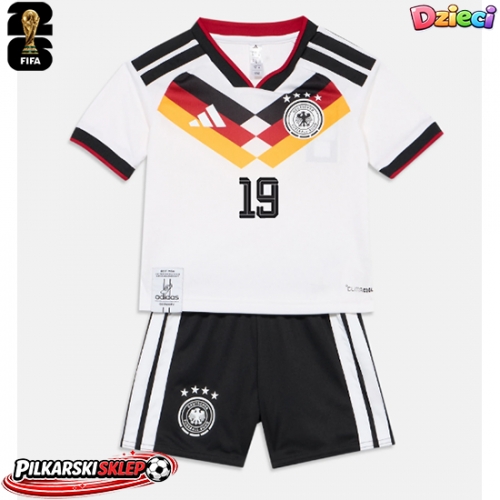 Niemcy Leroy Sane #19 Koszulka Podstawowa dzieci MŚ 2026 Krótki Rękaw (+ krótkie spodenki)