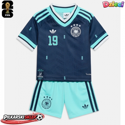Niemcy Leroy Sane #19 Koszulka Wyjazdowa dzieci MŚ 2026 Krótki Rękaw (+ krótkie spodenki)