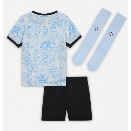 Portugalia Koszulka Wyjazdowa dzieci ME 2024 Krótki Rękaw (+ krótkie spodenki)