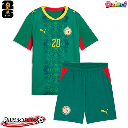 Senegal Iliman Ndiaye #13 Koszulka Wyjazdowa dzieci MŚ 2026 Krótki Rękaw (+ krótkie spodenki)