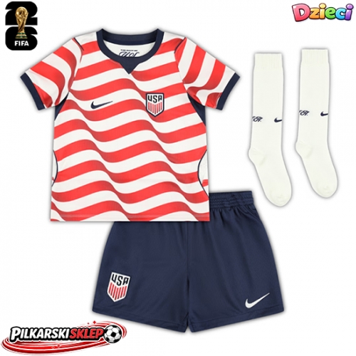 Stany Zjednoczone Folarin Balogun #20 Koszulka Podstawowa dzieci MŚ 2026 Krótki Rękaw (+ krótkie spodenki)