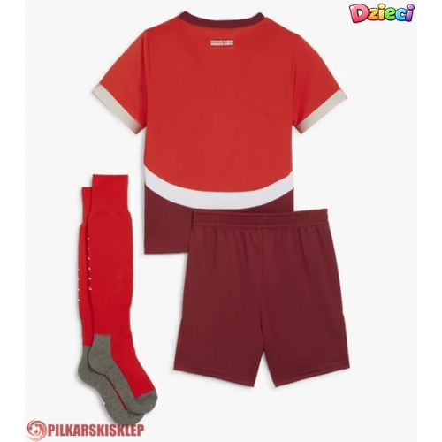 Szwajcaria Koszulka Podstawowa dzieci ME 2024 Krótki Rękaw (+ krótkie spodenki)