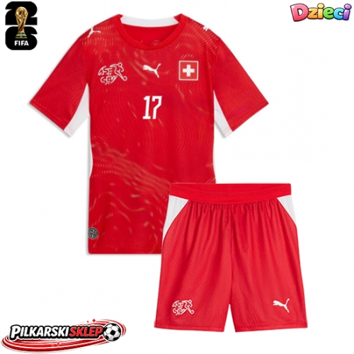 Szwajcaria Ruben Vargas #17 Koszulka Podstawowa dzieci MŚ 2026 Krótki Rękaw (+ krótkie spodenki)