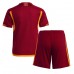 AS Roma Koszulka Podstawowa dzieci 2023-24 Krótki Rękaw (+ krótkie spodenki)