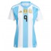 Argentyna Julian Alvarez #9 Koszulka Podstawowa damskie Copa America 2024 Krótki Rękaw