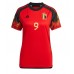 Belgija Romelu Lukaku #9 Koszulka Podstawowa damskie MŚ 2022 Krótki Rękaw