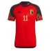 Belgija Yannick Carrasco #11 Koszulka Podstawowa MŚ 2022 Krótki Rękaw