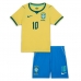 Brazylia Vinicius Junior #10 Koszulka Podstawowa dzieci MŚ 2026 Krótki Rękaw (+ krótkie spodenki)