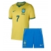 Brazylia Vinicius Junior #7 Koszulka Podstawowa dzieci MŚ 2026 Krótki Rękaw (+ krótkie spodenki)
