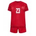 Danska Pierre-Emile Hojbjerg #23 Koszulka Podstawowa dzieci MŚ 2022 Krótki Rękaw (+ krótkie spodenki)