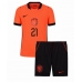 Holandia Frenkie de Jong #21 Koszulka Podstawowa dzieci MŚ 2026 Krótki Rękaw (+ krótkie spodenki)