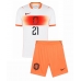 Holandia Frenkie de Jong #21 Koszulka Wyjazdowa dzieci MŚ 2026 Krótki Rękaw (+ krótkie spodenki)