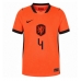 Holandia Virgil van Dijk #4 Koszulka Podstawowa MŚ 2026 Krótki Rękaw