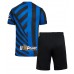 Inter Milan Koszulka Podstawowa dzieci 2024-25 Krótki Rękaw (+ krótkie spodenki)