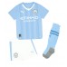Manchester City Jeremy Doku #11 Koszulka Podstawowa dzieci 2023-24 Krótki Rękaw (+ krótkie spodenki)