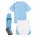 Manchester City Koszulka Podstawowa dzieci 2023-24 Krótki Rękaw (+ krótkie spodenki)