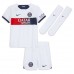 Paris Saint-Germain Manuel Ugarte #4 Koszulka Wyjazdowa dzieci 2023-24 Krótki Rękaw (+ krótkie spodenki)